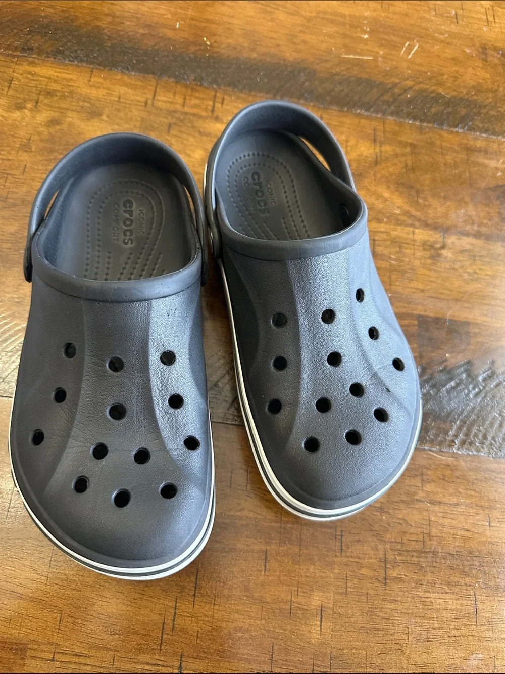 CROCS Kids Black Clog with White Trim